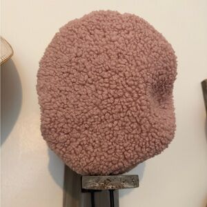 Art Class Sherpa Pink Satin-Lined French Hat